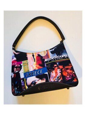 Greece Collage Baguette Purse